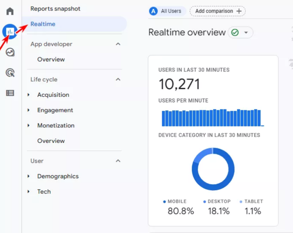 Отображение целей в реальном времени – режим отладки 