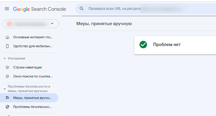 Google Search Console – проблем нет 