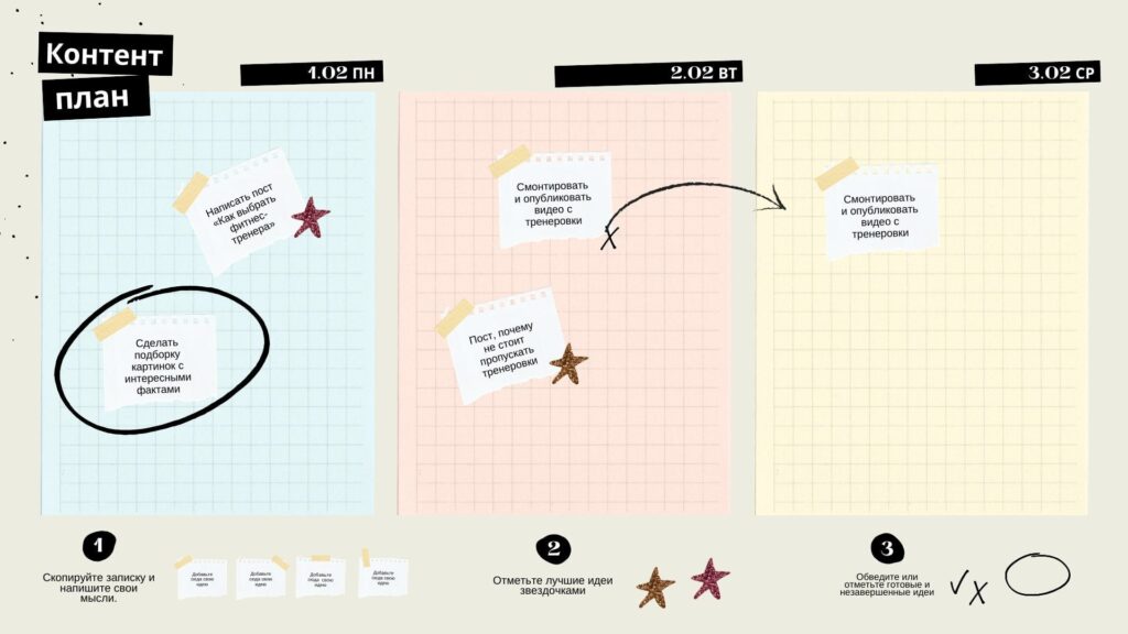 Контент-план TikTok за днями