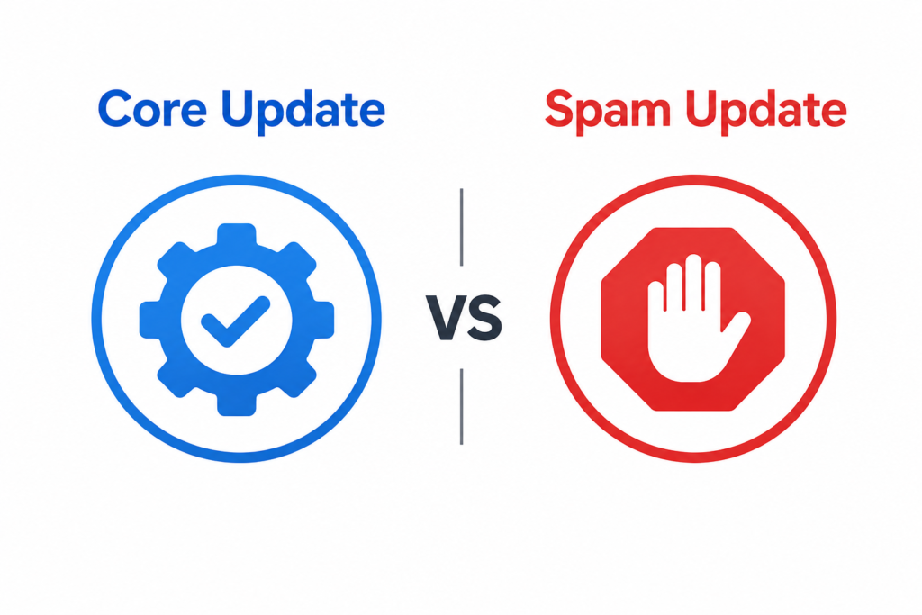 Core Update vs Spam Update